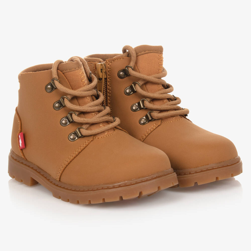 Chipmunks-Boys Brown Faux Leather Boots | Childrensalon Outlet