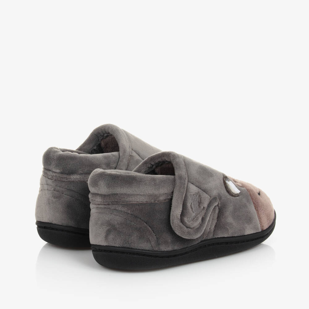 Chipmunks-Boys Grey Gorilla Slippers | Childrensalon Outlet