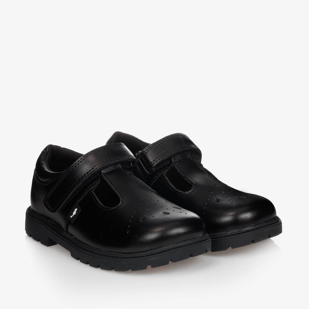 Chipmunks - حذاء جلد لون أسود للبنات | Childrensalon