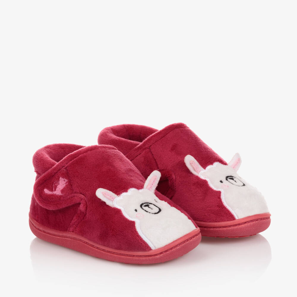 Chipmunks-شبشب وردي دافئ للبنات بتصميم لاما | Childrensalon Outlet