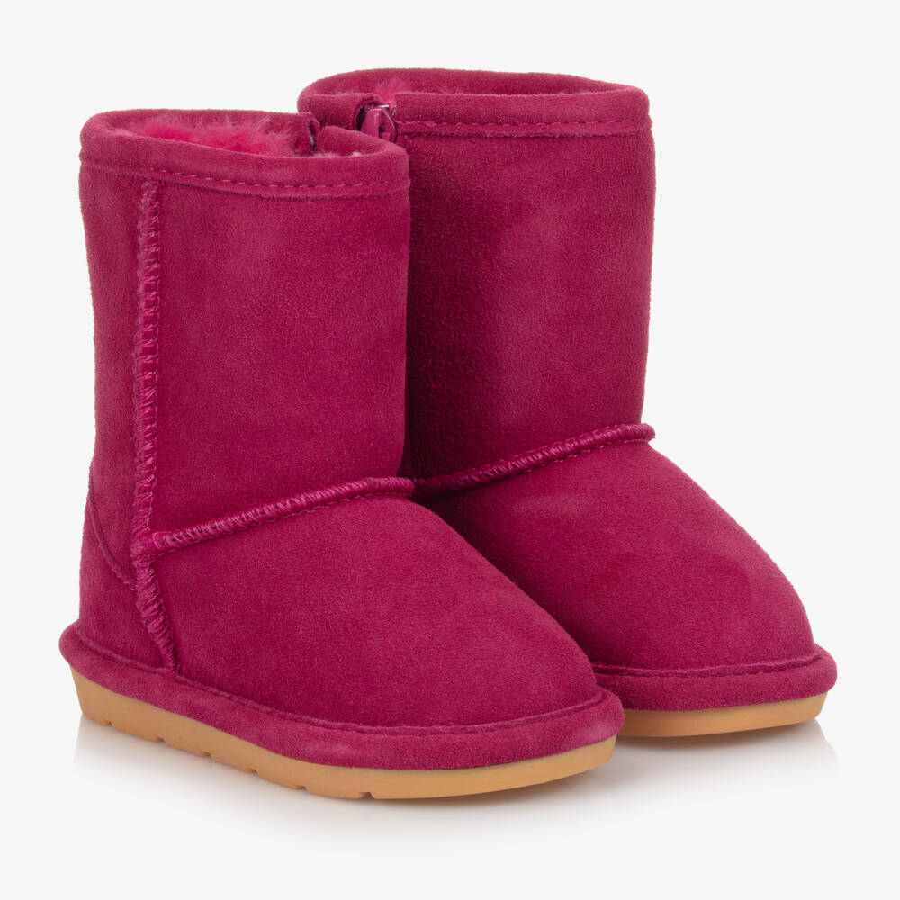 Chipmunks-Girls Fuchsia Suede Ankle Boots | Childrensalon Outlet