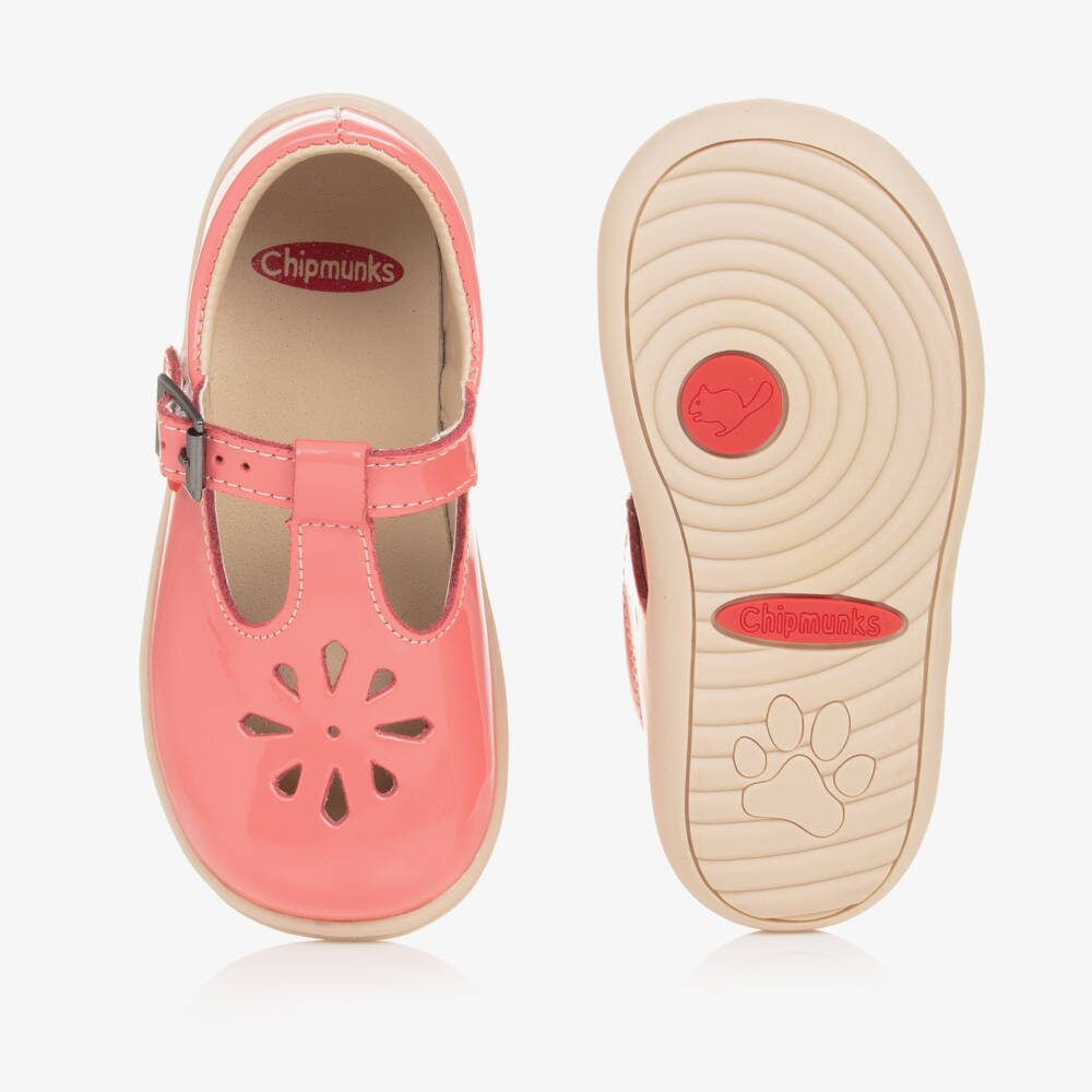 Chipmunks-Girls Pink Patent Leather Bar Shoes | Childrensalon Outlet