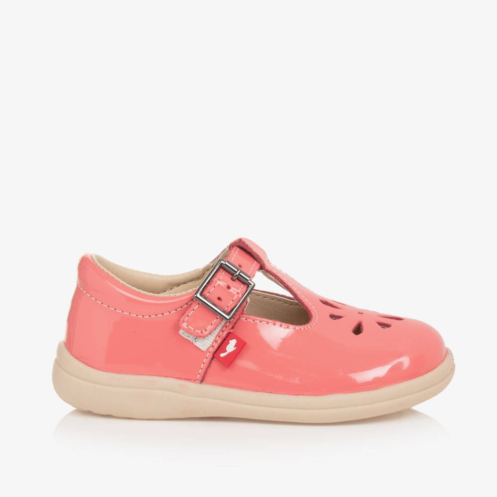 Chipmunks-Girls Pink Patent Leather Bar Shoes | Childrensalon Outlet