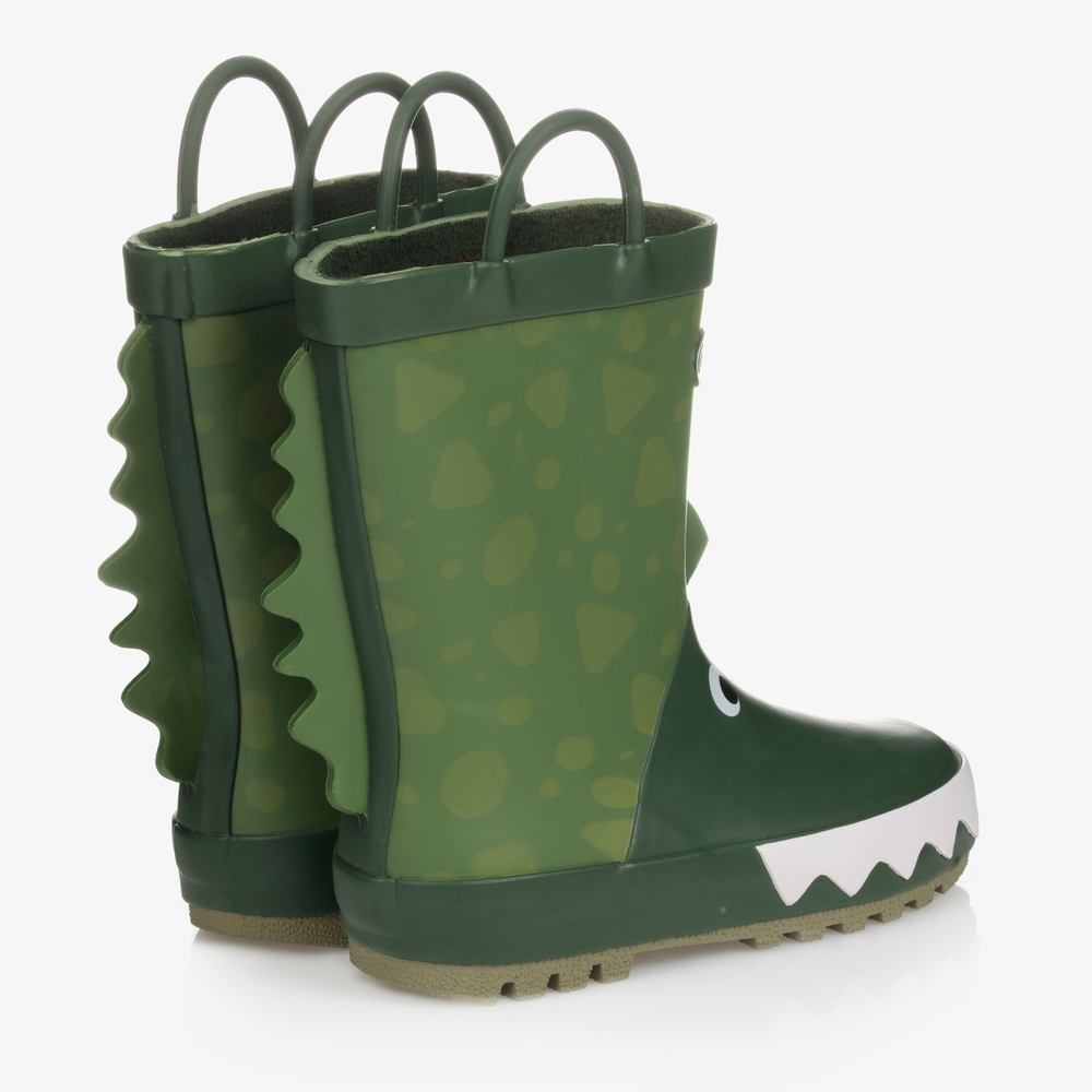 Chipmunks-Green Dinosaur Rain Boots | Childrensalon Outlet
