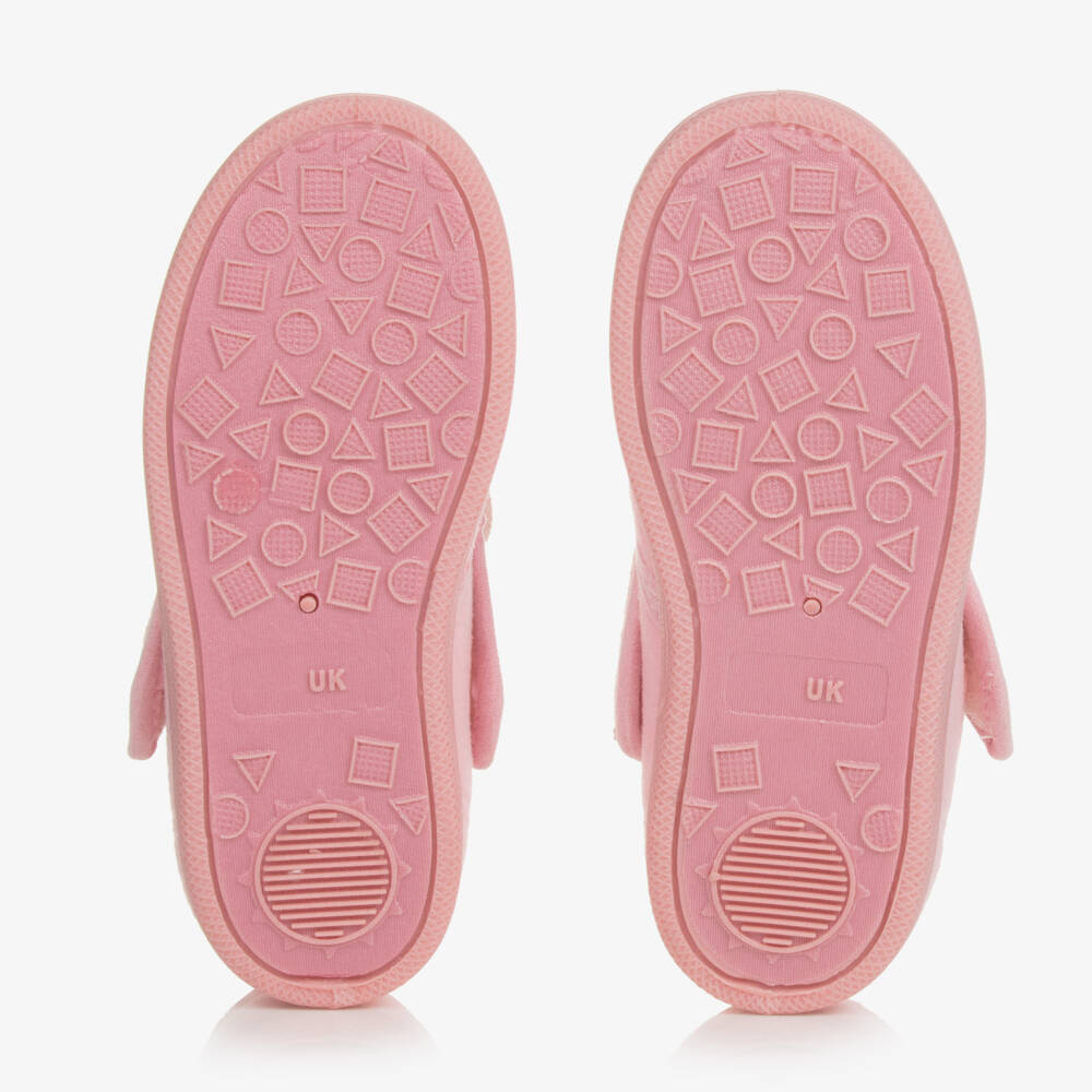Chipmunks-Pink Bunny Velcro Slippers | Childrensalon Outlet