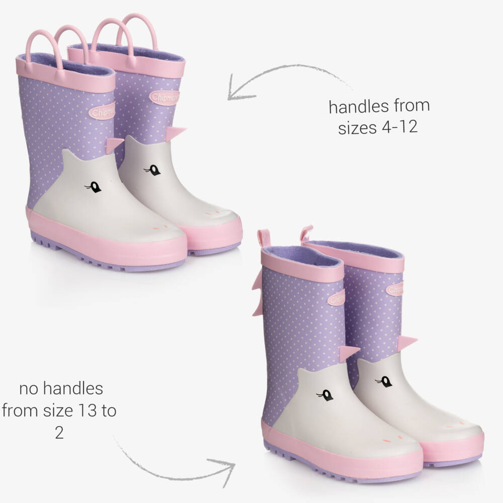Chipmunks-Purple & Pink Unicorn Rain Boots | Childrensalon Outlet