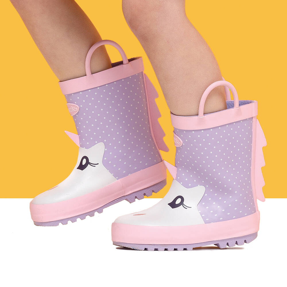 Chipmunks-Purple & Pink Unicorn Rain Boots | Childrensalon Outlet