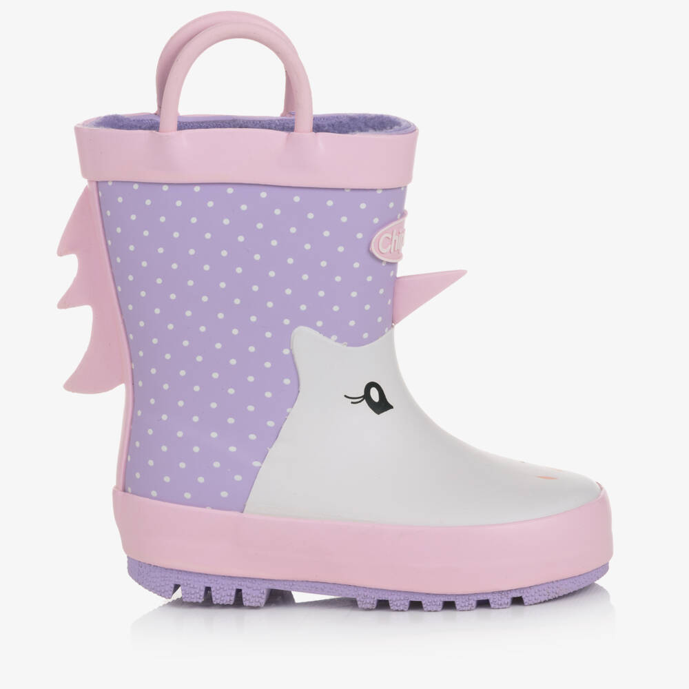 Chipmunks-Purple & Pink Unicorn Rain Boots | Childrensalon Outlet