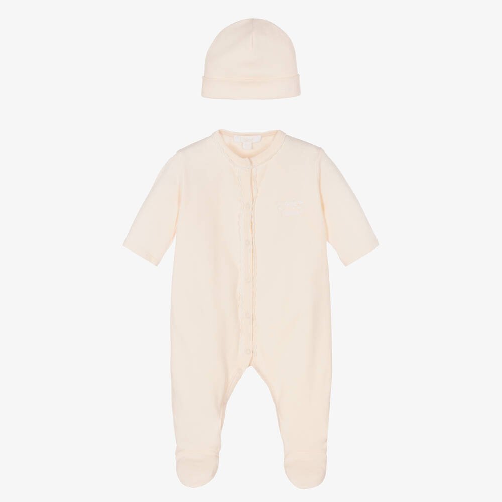 Chloé - Baby Girls Pink Babygrow Set | Childrensalon