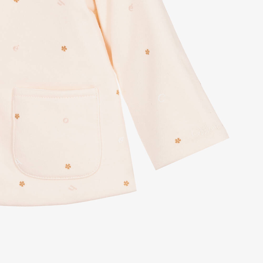 Chloé-Baby Girls Pink Floral Trousers Set | Childrensalon Outlet