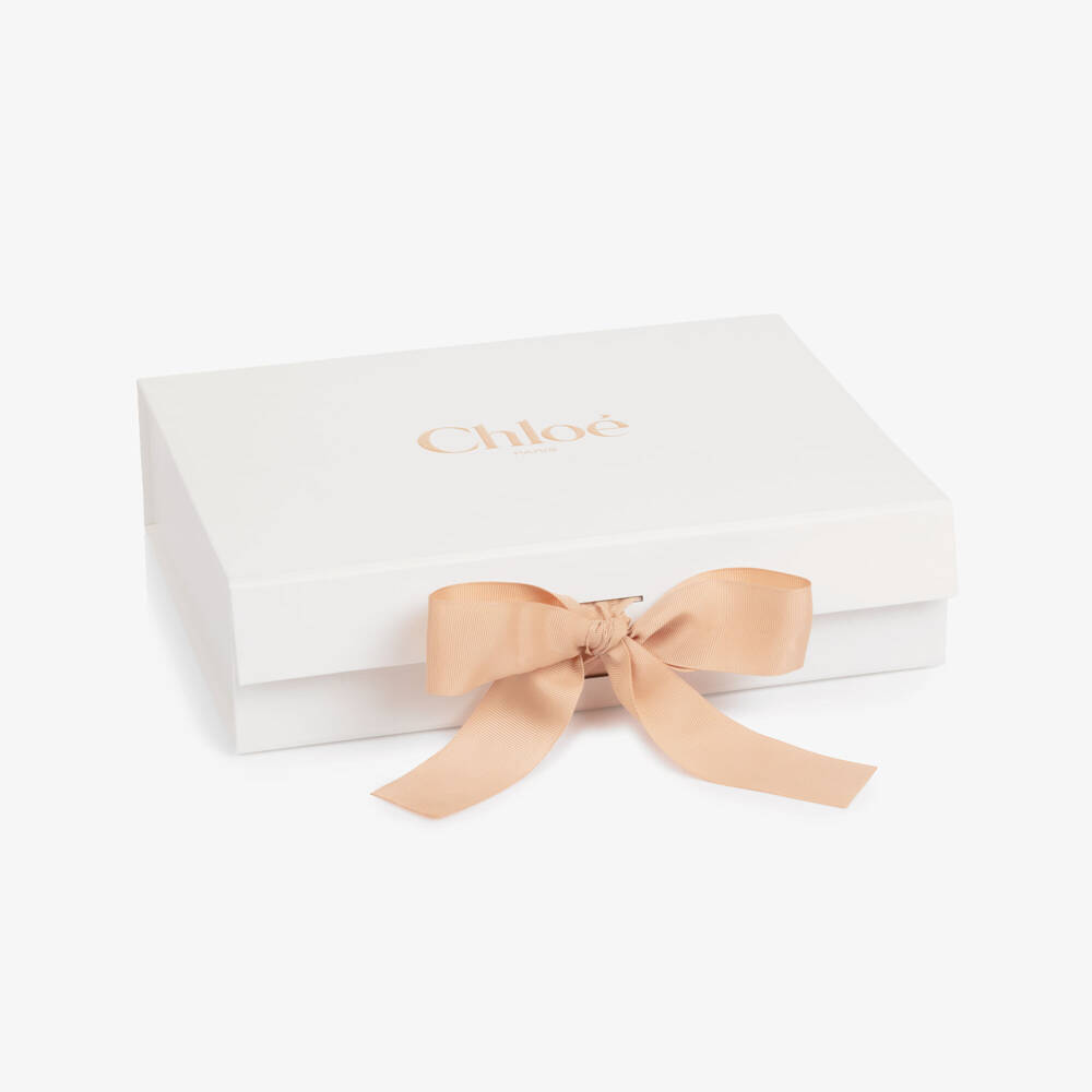 Chloé-Baby Girls White Cotton Lace Sleeve Shortie Set | Childrensalon Outlet