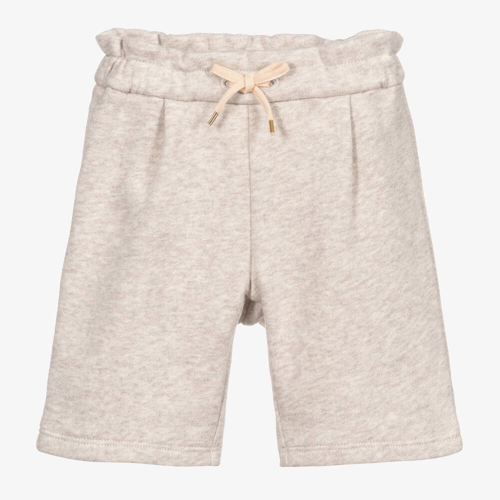 Chloé-Beige Cotton Jersey Trousers | Childrensalon Outlet