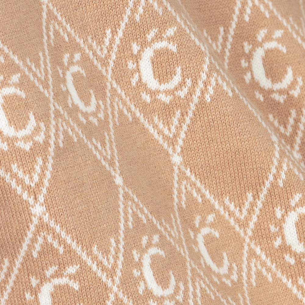 Chloé-Бежевый вязаный свитер с капюшоном | Childrensalon Outlet