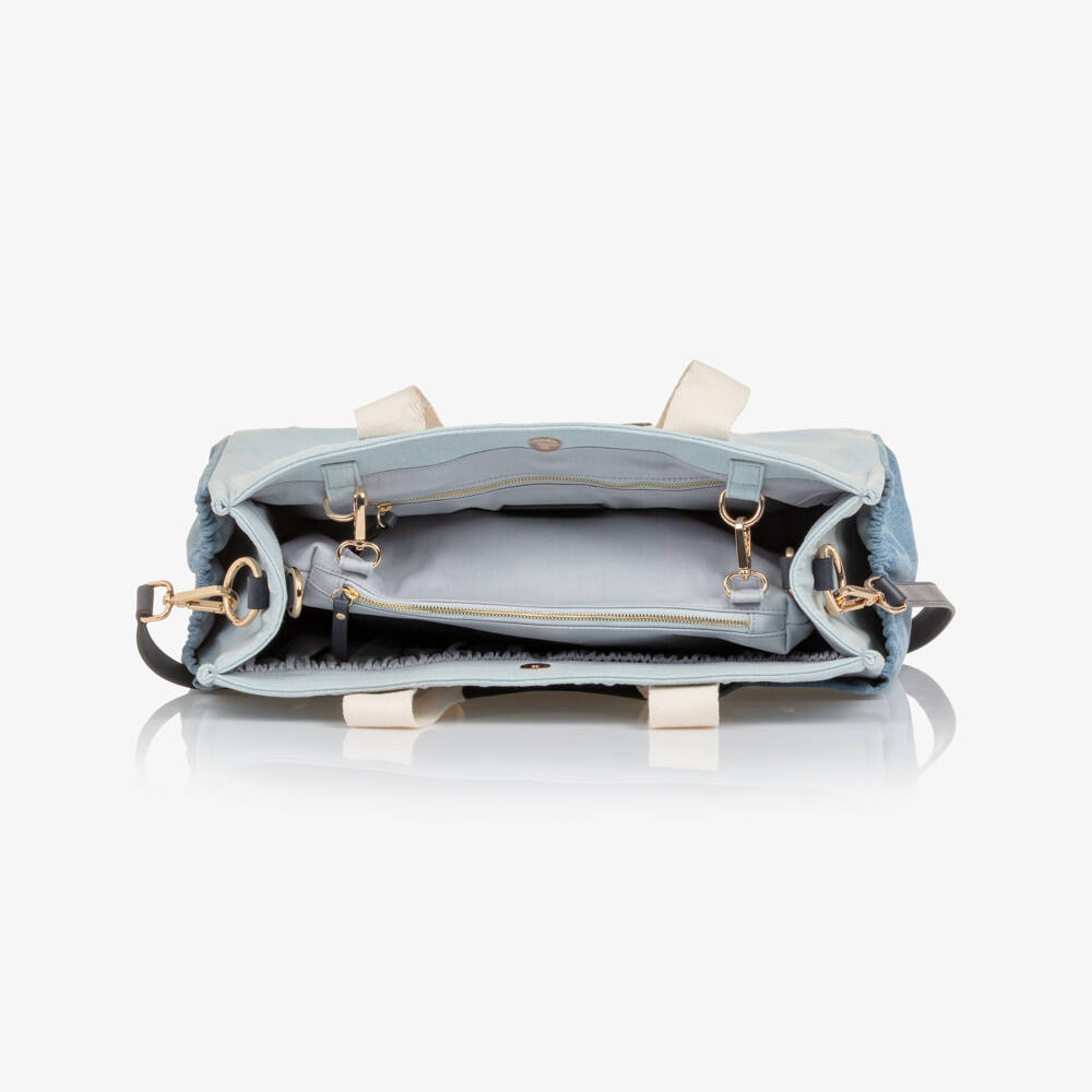 Chloé-Blue Denim Tote Baby Changing Bag (41cm) | Childrensalon Outlet