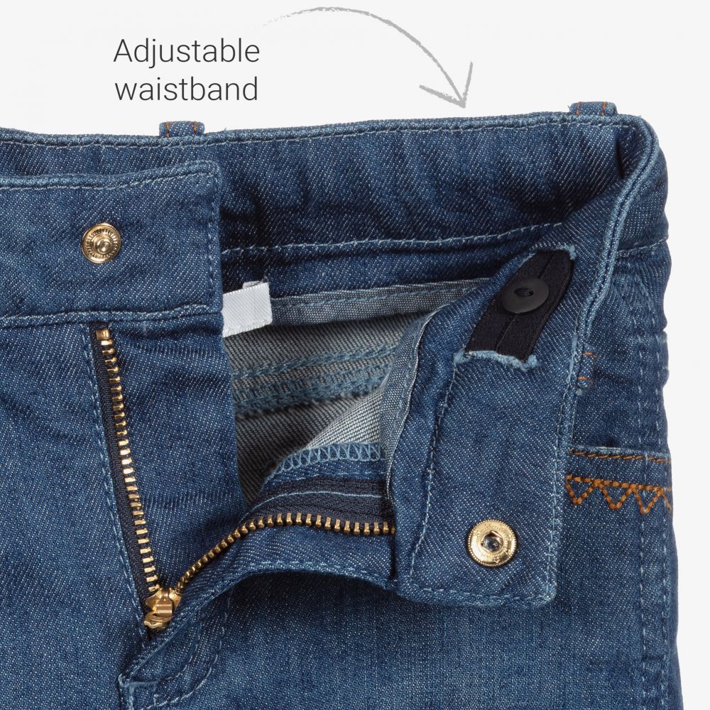 Chloé-Синие джинсы с вышивкой | Childrensalon Outlet