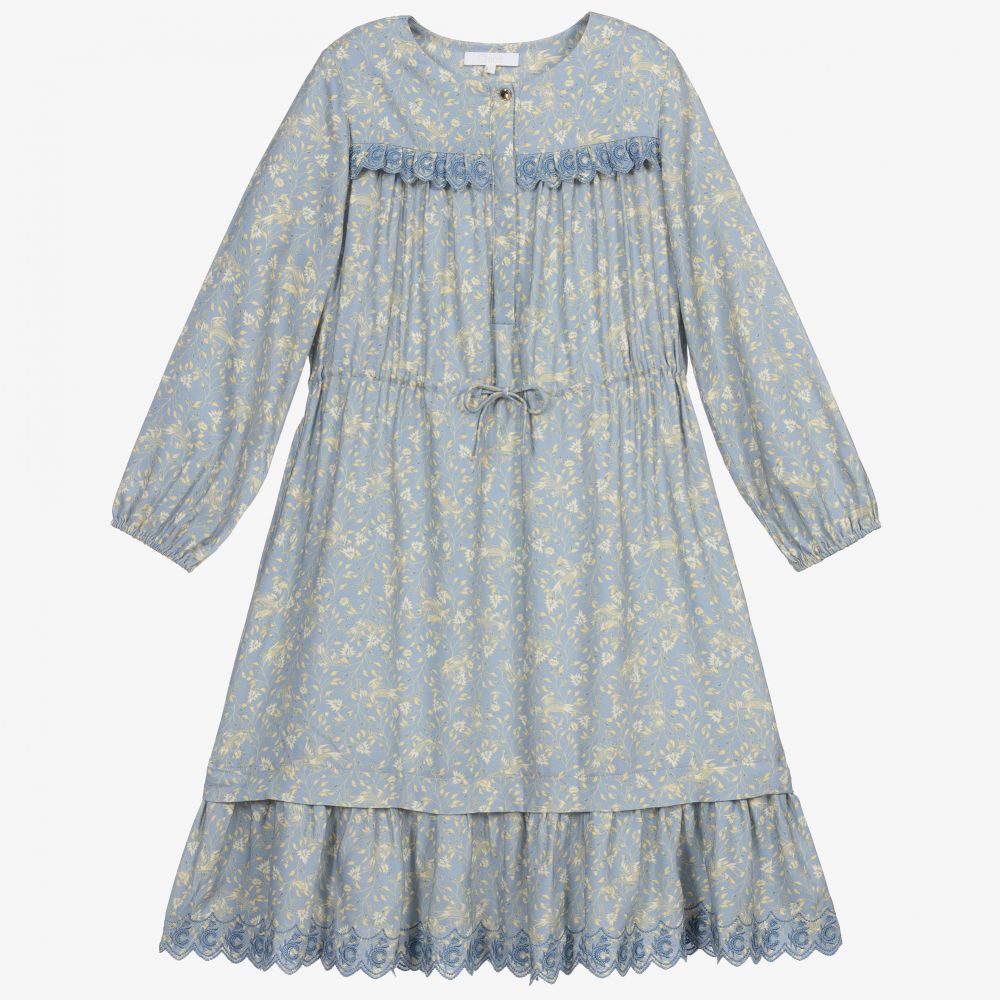 Chloé - Blau geblümtes Kleid aus Viskose | Childrensalon