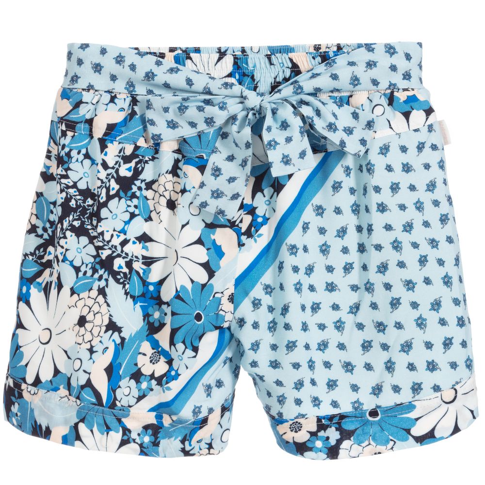 Blue floral shorts outlet