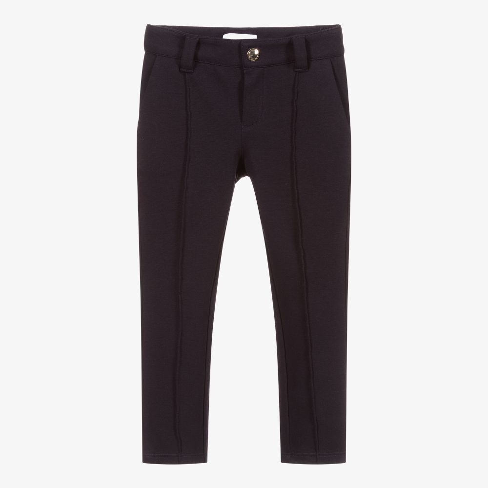 Chloé-Blue Milano Jersey Trousers | Childrensalon Outlet