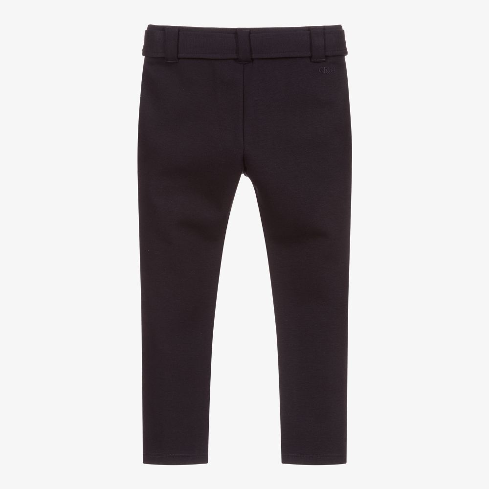 Chloé-Blue Milano Jersey Trousers | Childrensalon Outlet