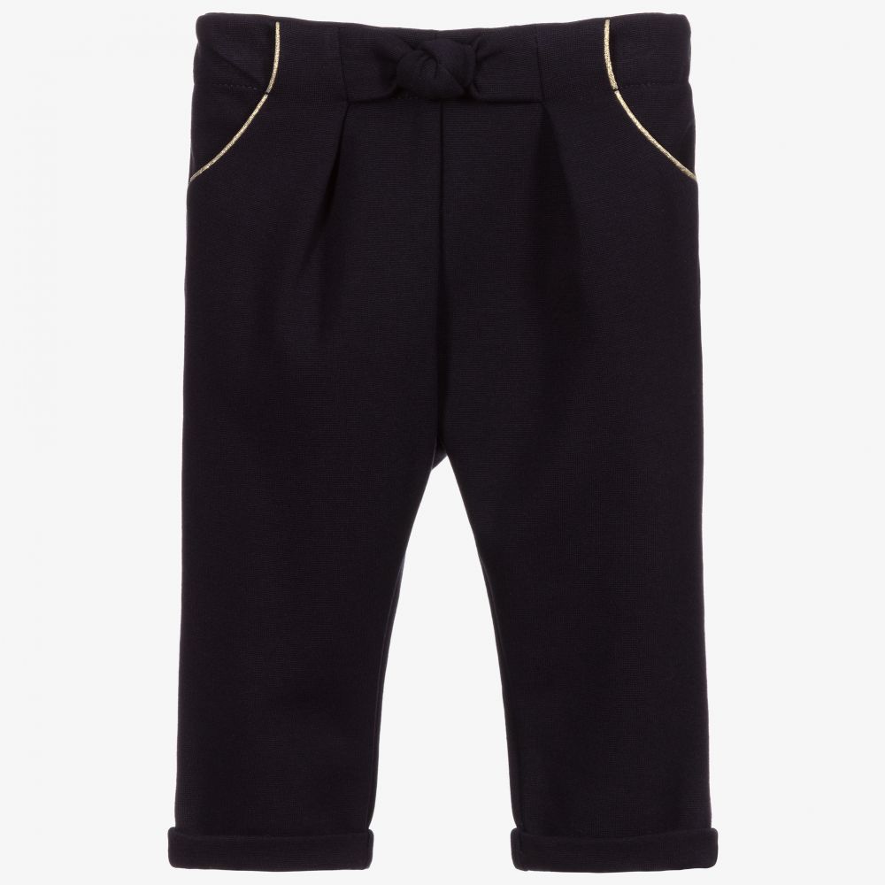 Chloé-Blue Milano Jersey Trousers | Childrensalon Outlet