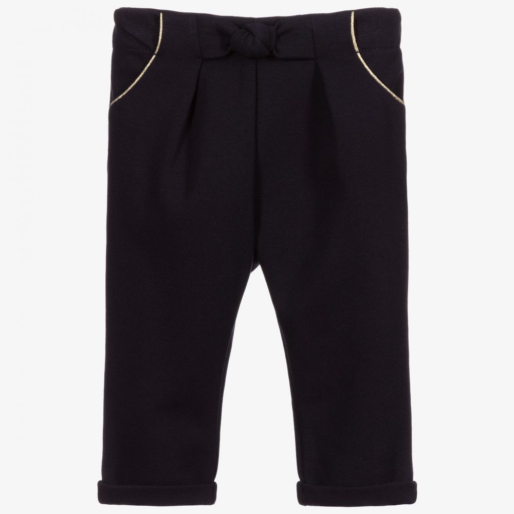 Chloé - Pantalon bleu en jersey Milano | Childrensalon