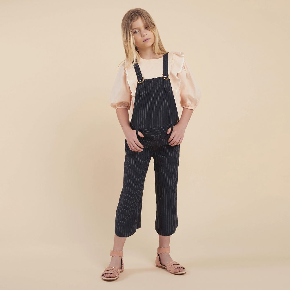 Striped linen sale dungarees