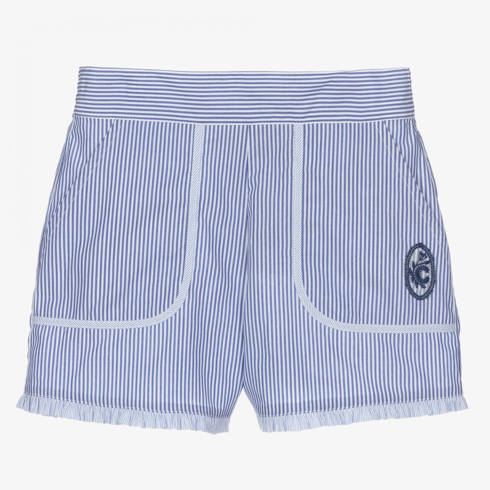 Chloé - Blue & White Striped Shorts | Childrensalon