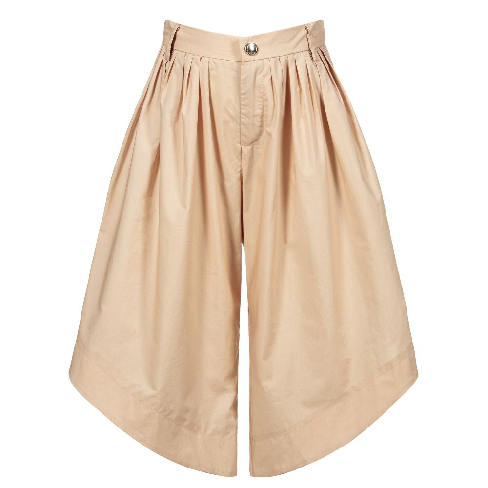 Chloé - Girls Beige Cotton Culottes | Childrensalon