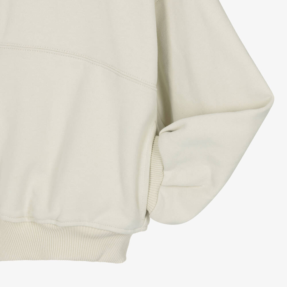 Chloé-Girls Beige Cotton Jersey Zip-Up Top | Childrensalon Outlet