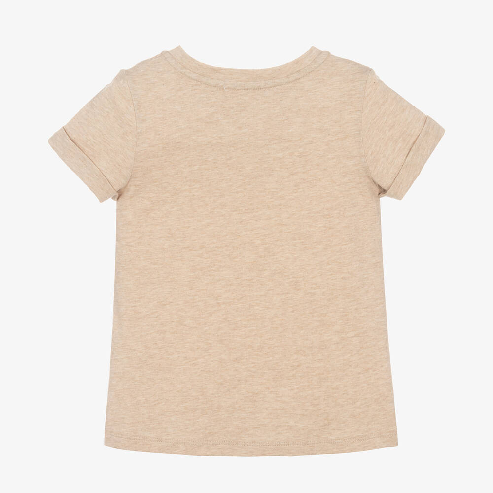 Tee shirt beige 2025 fille