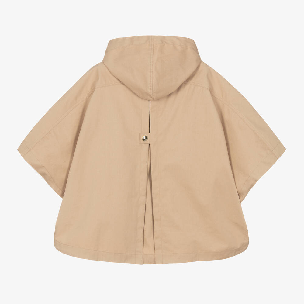 Chloé-Girls Beige Cotton Zip-Up Cape | Childrensalon Outlet