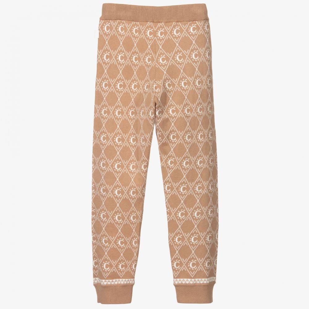 Chloé-Girls Beige Knitted Joggers | Childrensalon Outlet