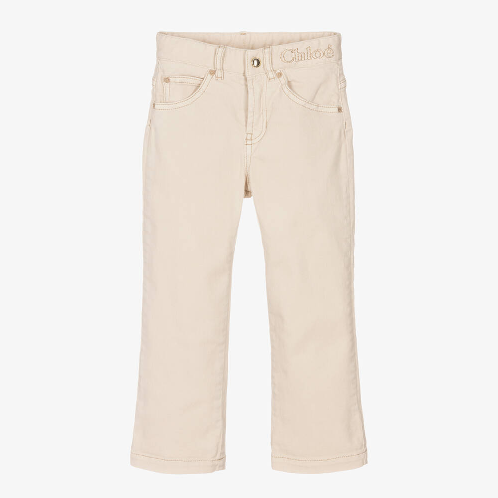 Chloé - Jean droit beige Fille | Childrensalon