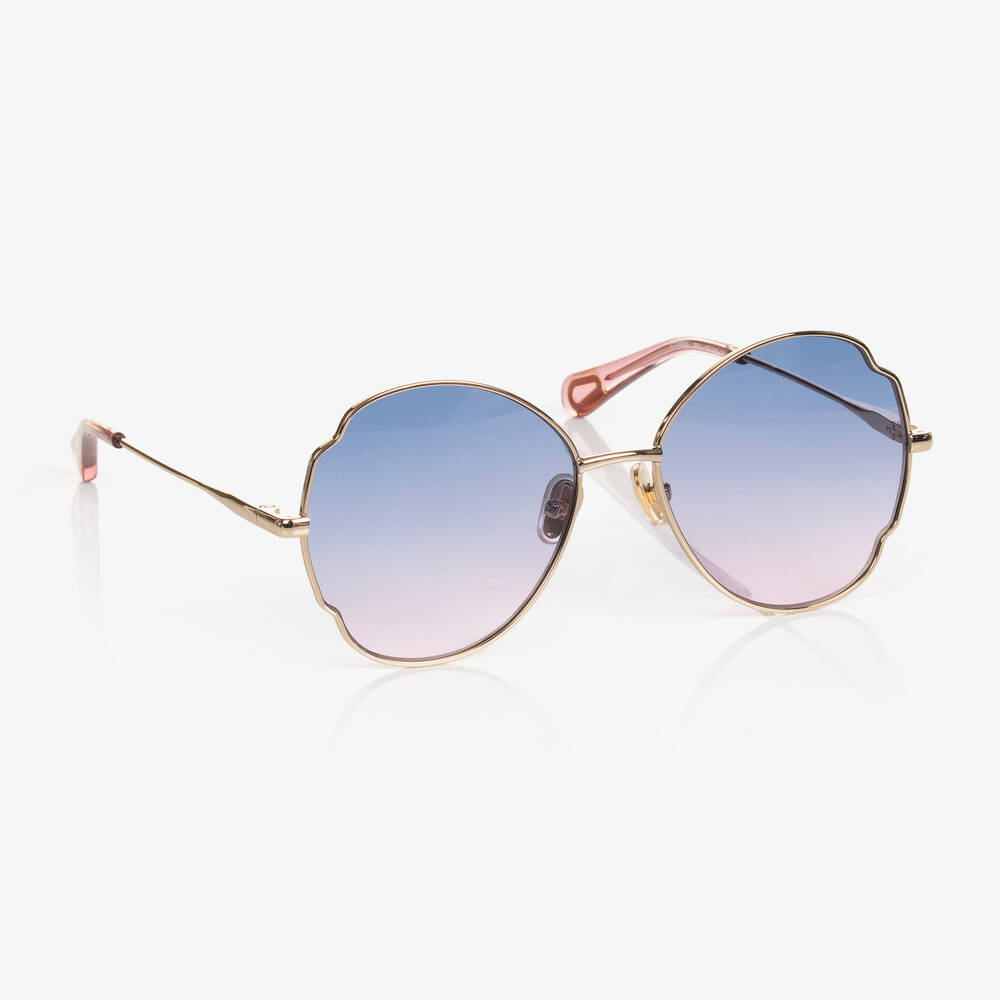 Chloé-نظارات شمسية لون أزرق للبنات | Childrensalon Outlet
