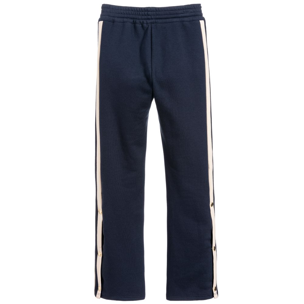 Chloé-Girls Blue Cotton Joggers | Childrensalon Outlet