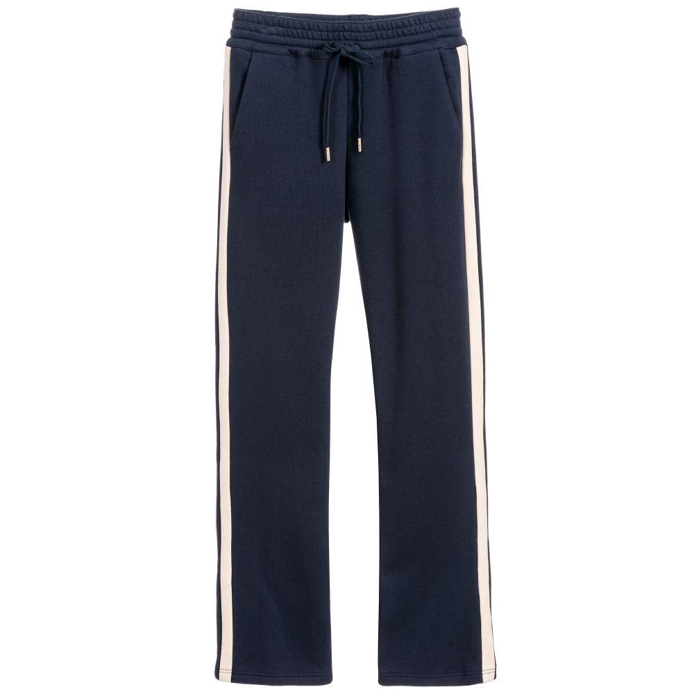 Chloé - Girls Blue Cotton Joggers | Childrensalon