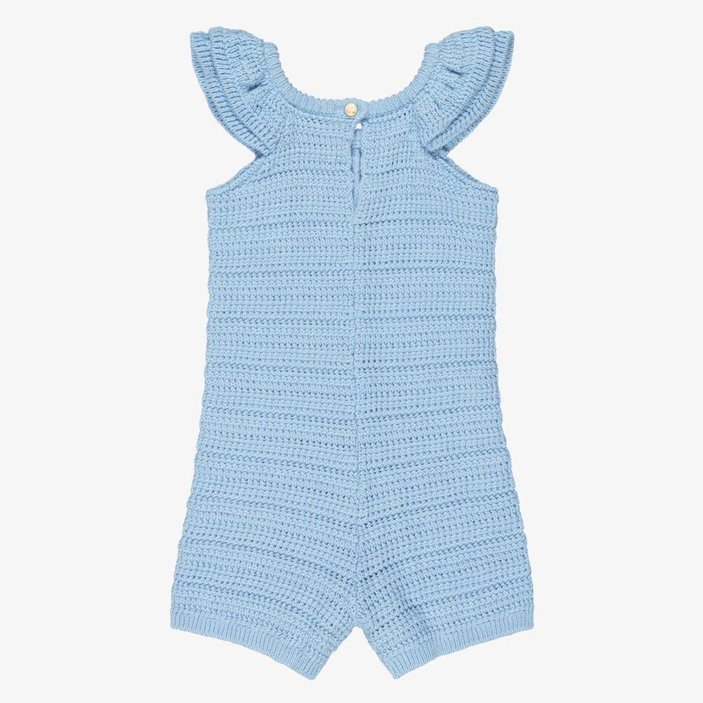 Chloé-Синий вязаный комбинезон для малышей | Childrensalon Outlet