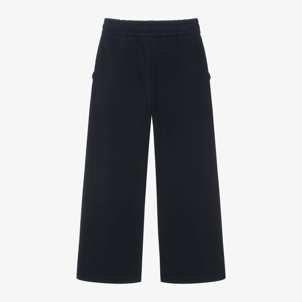 Chloé-Girls Blue Cotton Wide-Leg Trousers | Childrensalon Outlet