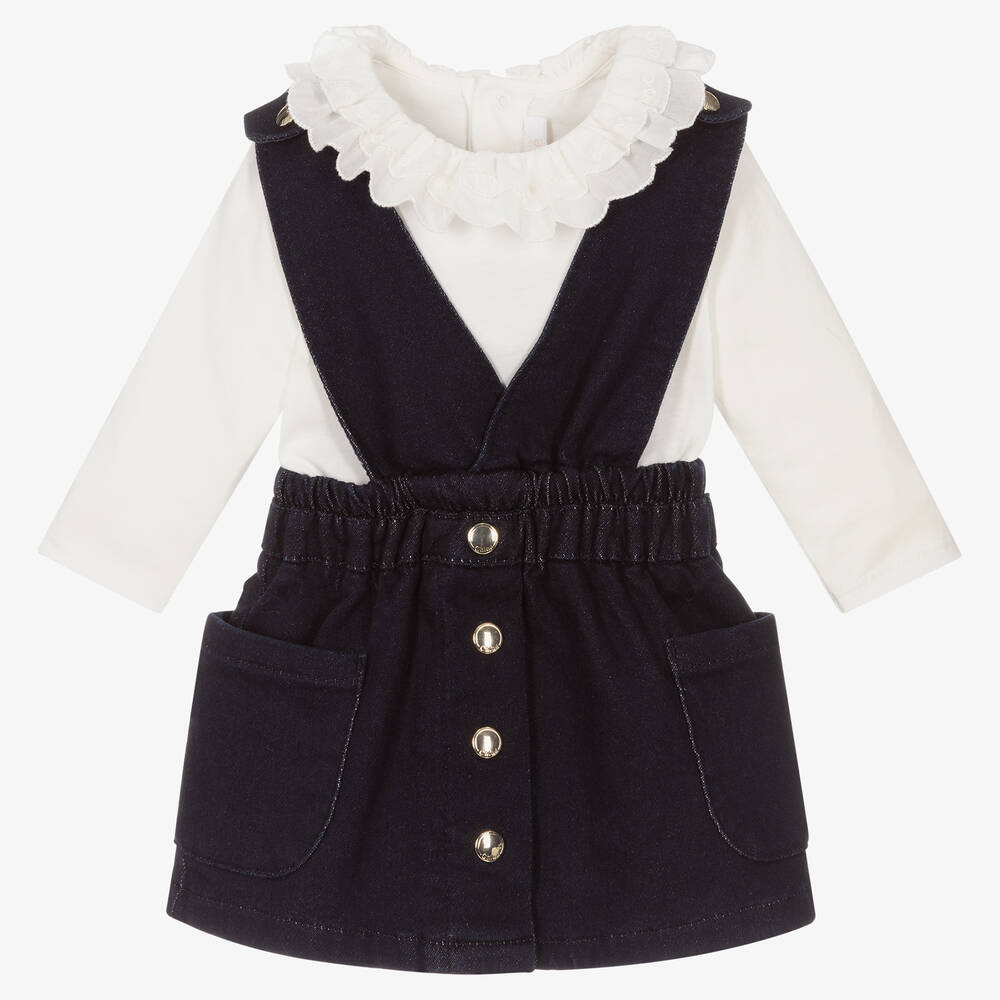 Chloé - Ensemble robe en denim fille | Childrensalon