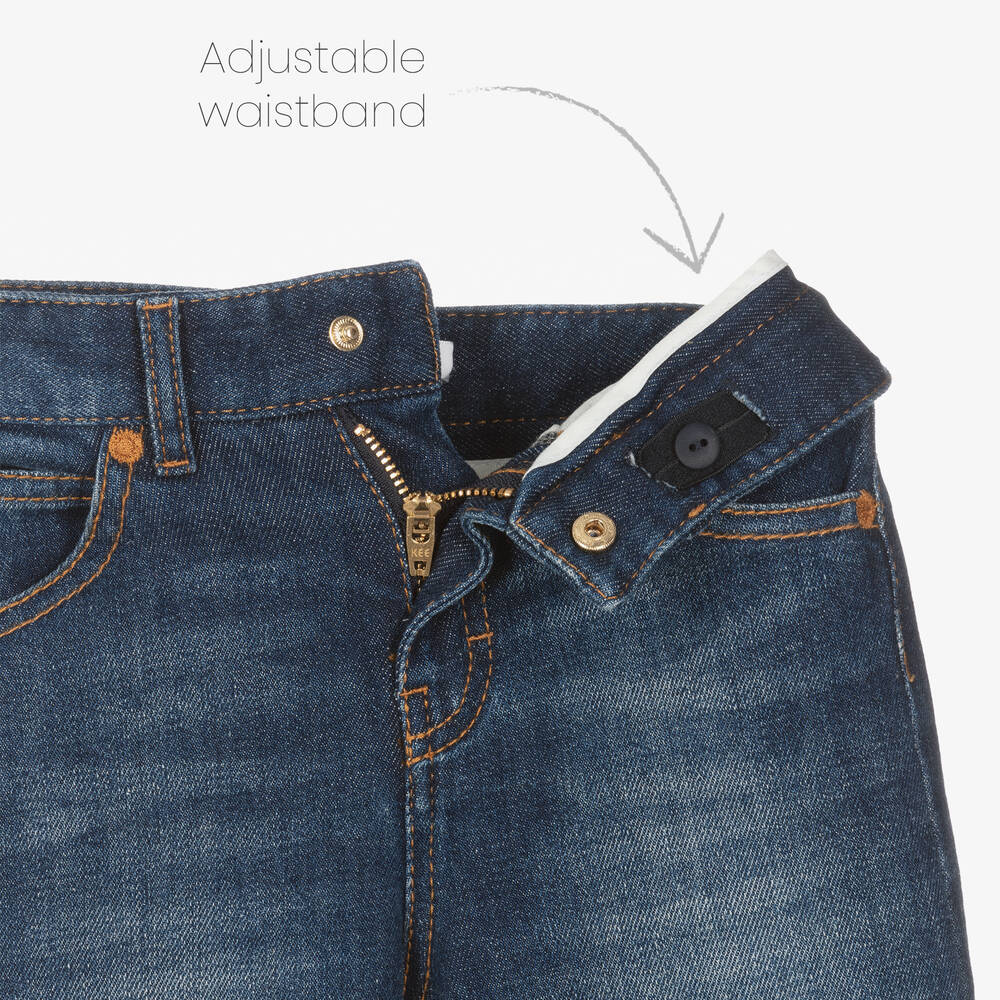 Chloé-Girls Blue Denim Flared Jeans | Childrensalon Outlet