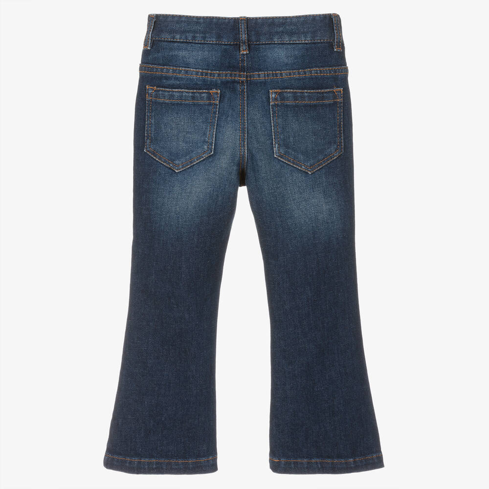 Chloé-Girls Blue Denim Flared Jeans | Childrensalon Outlet
