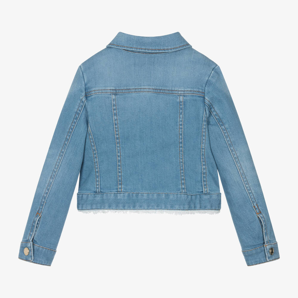 Chloé-Girls Blue Denim Jacket | Childrensalon Outlet