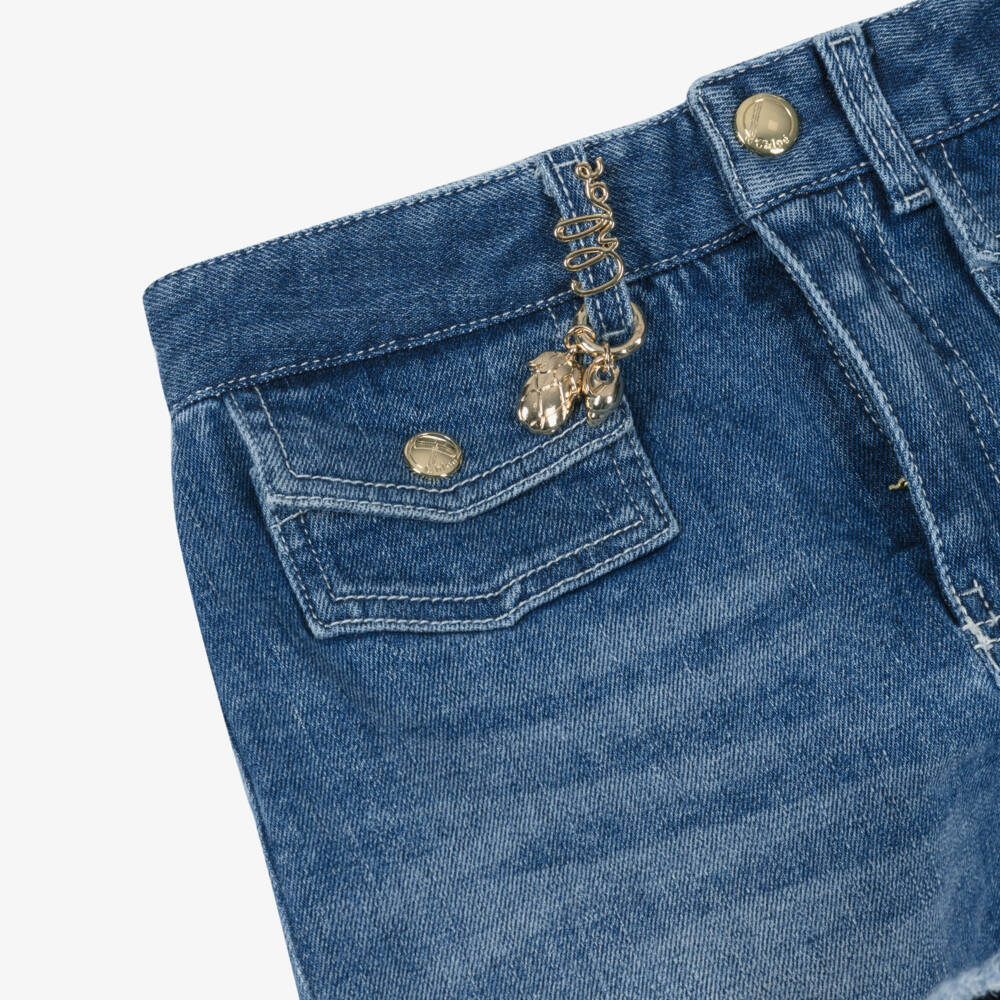 Chloé-Синие джинсовые шорты для девочек | Childrensalon Outlet
