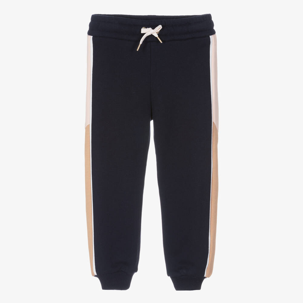 Chloé - Girls Blue Organic Cotton Joggers | Childrensalon