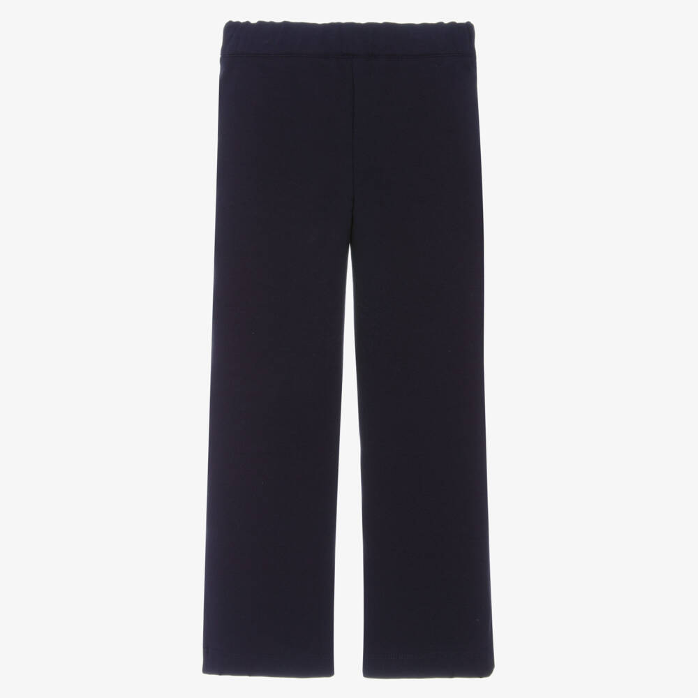 Chloé-Girls Blue Trousers with Gold Detail | Childrensalon Outlet