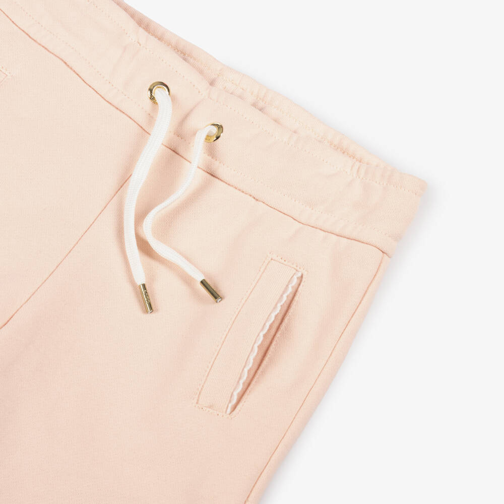 Chloé-Girls Blush Bell-Bottom Joggers | Childrensalon Outlet