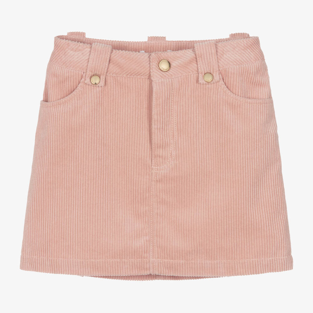 Chloé-Girls Blush Corduroy Mini Skirt | Childrensalon Outlet