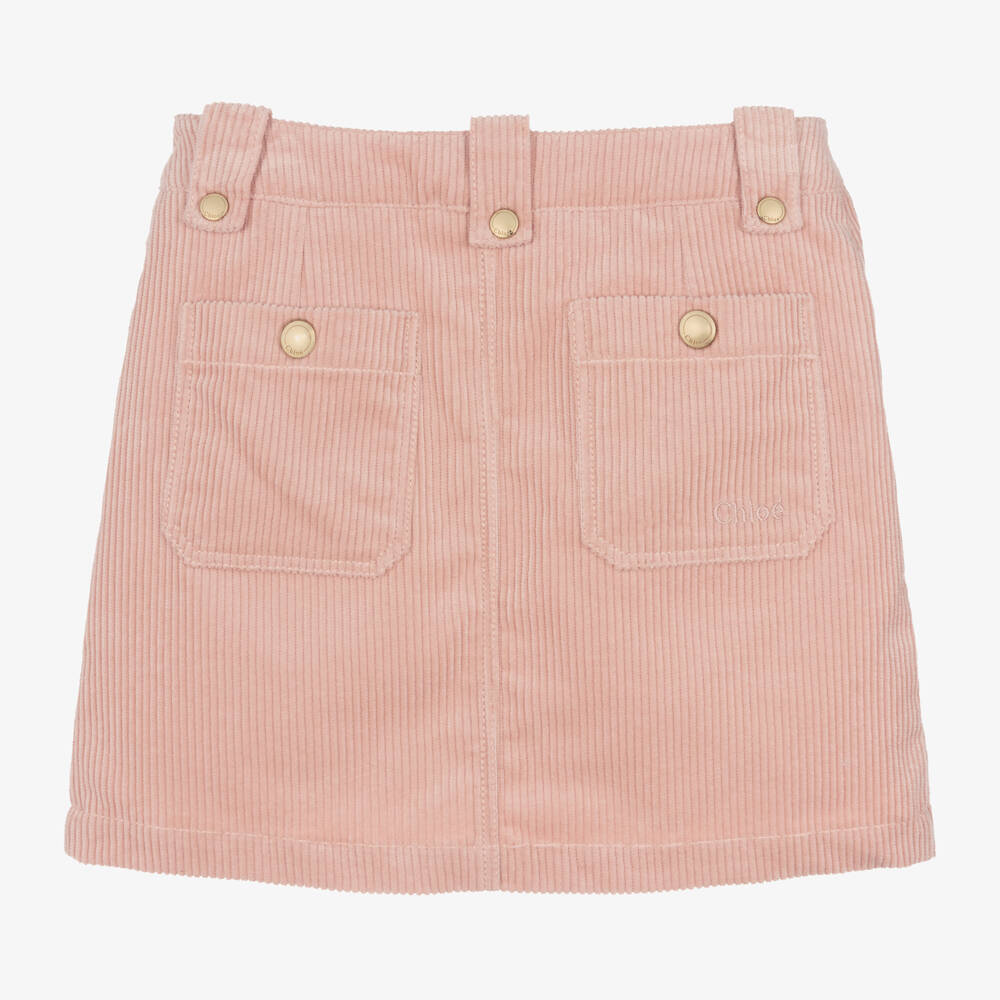 Chloé-Girls Blush Corduroy Mini Skirt | Childrensalon Outlet