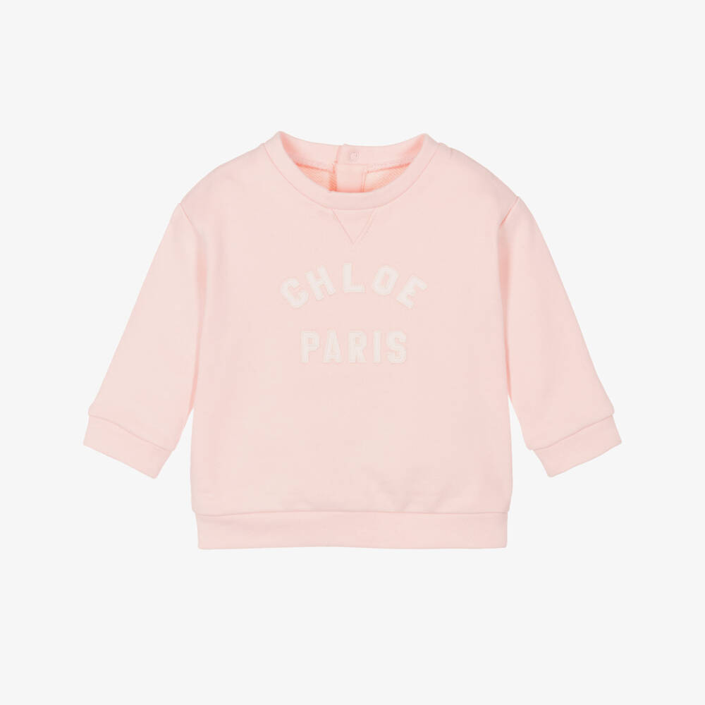 Chloé-Girls Blush Organic Cotton Top | Childrensalon Outlet