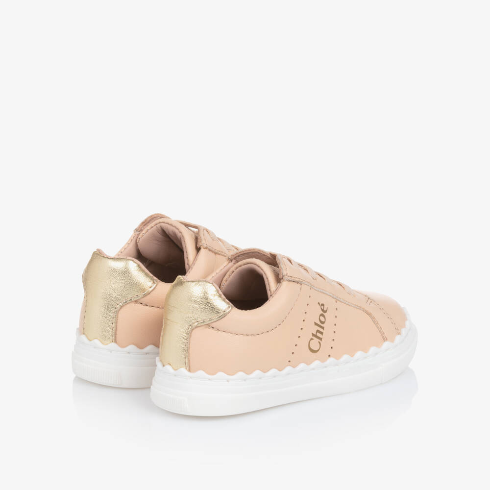 Chloé-Girls Blush Script Trainers | Childrensalon Outlet